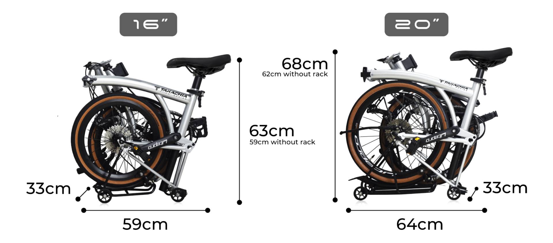 TAKACHIA® TIIME SERIES LIGHTEST TRIFOLD BIKE | 8KG+ ONLY