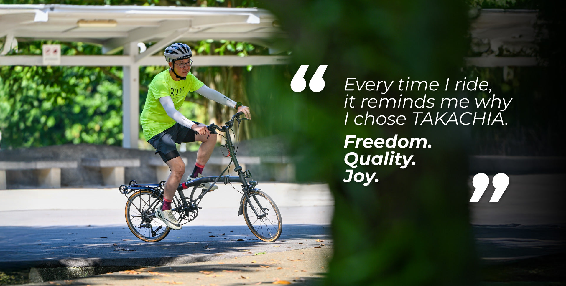 TAKACHIA TIIME Series rider_ Every time I ride, it reminds me why I choose TAKACHIA. Freedom, quality, joy"