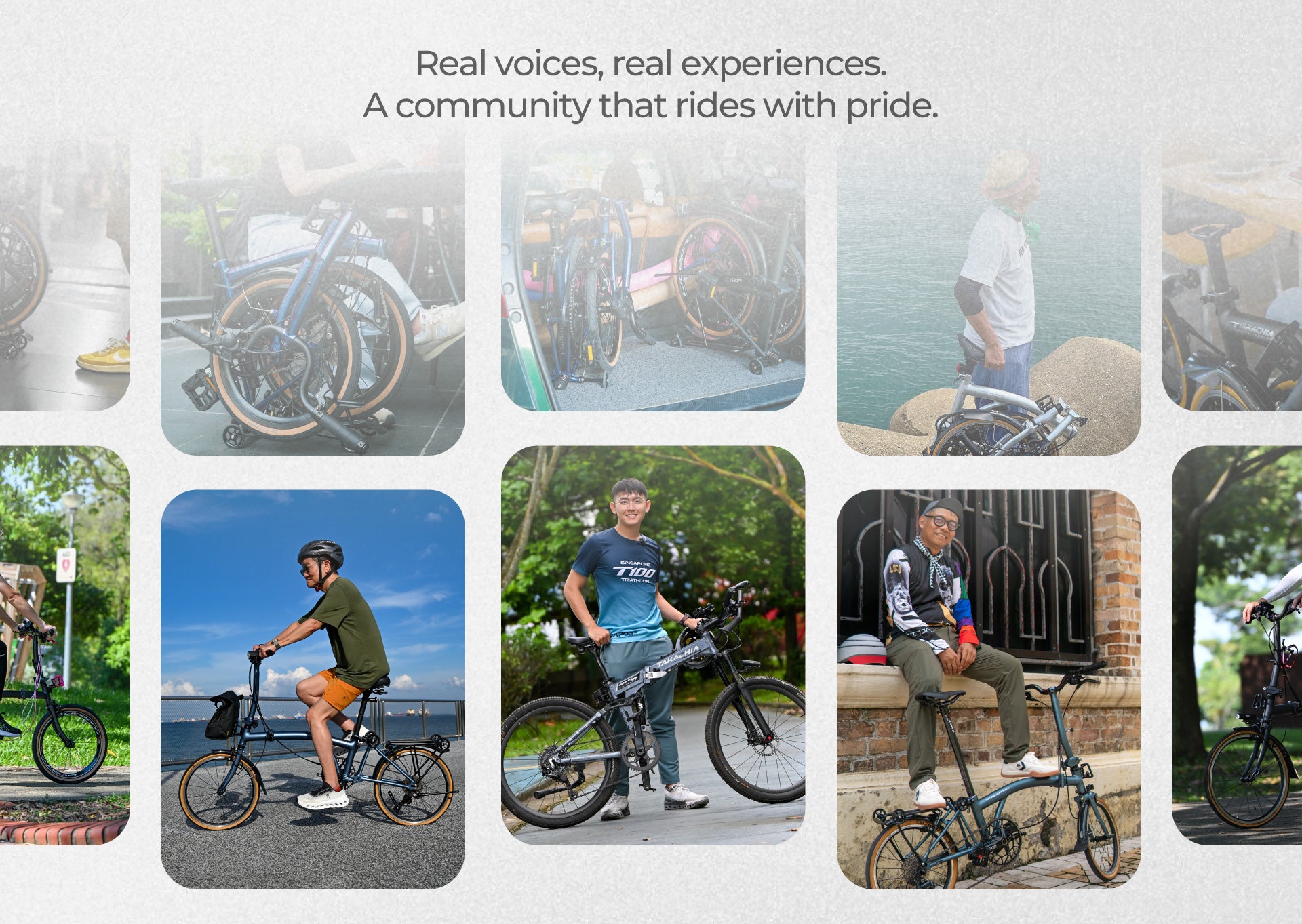 TAKACHIA folding bike_Real voices, real experiences. A community that rides with pride.